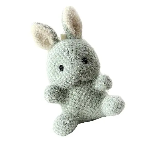 Produktbild: COLLBATH 1Stk Schlüsselanhänger Mini-Hasen Spielzeug für Babypuppen Plüschtasche Plüschhase Taschenanhänger hasenfiguren Hasen Cartoon-Puppendekore Plüsch hängende Ornamente Green