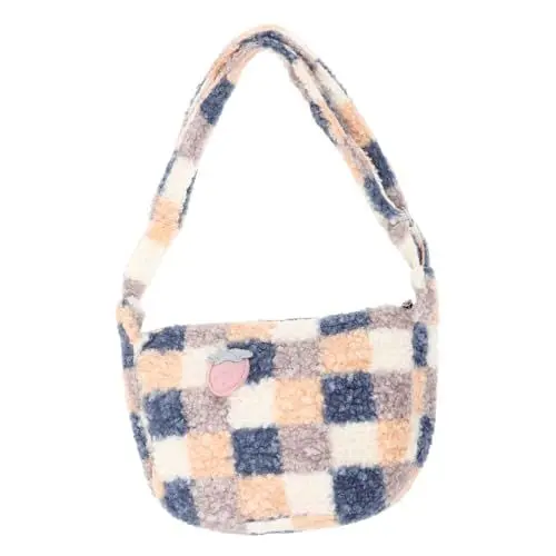 Produktbild: COLLBATH 1Stk Umhängetasche damen tragetaschen Frau wollene Tasche Taschenschloss modische Tasche storage pockets storage bags women bag Aufbewahrung von Modetaschen Schultertasche Blue