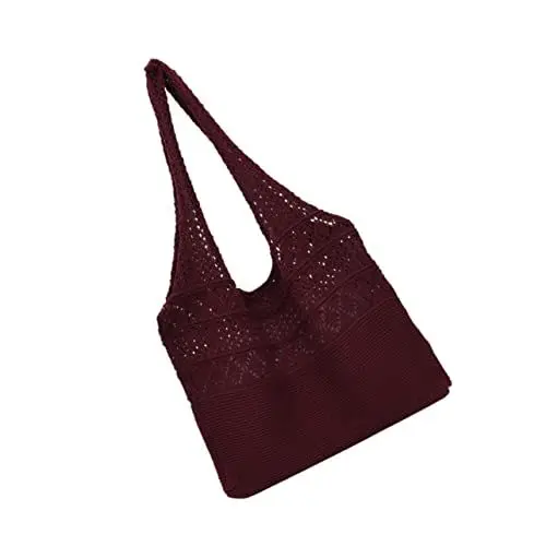 Produktbild: COLLBATH Gestrickte Tragetasche mit Hohlmuster Modische Accessoire-tasche für Damen Praktische Aufbewahrung für Den Täglichen Bedarf