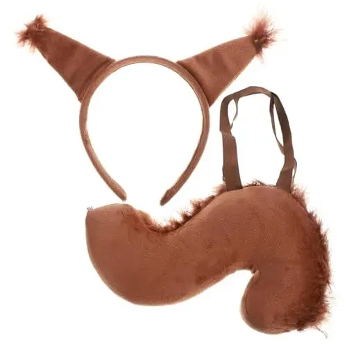 Produktbild: COLLBATH 1satz Eichhörnchen Kostüm Haarreif Und Verstellbares Cosplay Zubehör Für Erwachsene Für Partys Fototermine Und Bühnenaufführungen