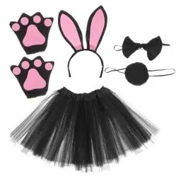 Produktbild: COLLBATH 1 Satz Hasenohren Stirnband Für Halloween Hasenohren Kostüm Hasenkostüm Für Mädchen Kaninchenkostüm Stirnband Und Aus Hasenohren Kaninchen-cosplay-kostüm Stoff