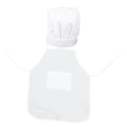 Produktbild: COLLBATH 1 Satz Kinderanzug kinderkochmütze kochmützen für kinder die köchin Kinderschürzen für Jungen Unisex-Schrubbmütze Junge Hausarbeitsschürze Koch-Rollenspielkostüm Baumwolle Weiß