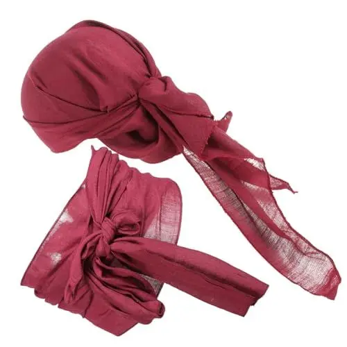 Produktbild: COLLBATH 1 Satz Mütze kinderkleider kinderkleidung costume kleidung kinder eisend Erwachsenenkostüme für Männer Piratenschärpe Piratenzubehör für Kinder Party-Piratenhüte Baumwolle rot
