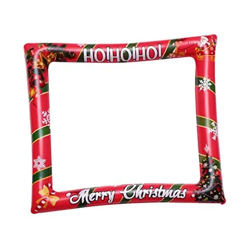 Produktbild: COLLBATH Einzigartiger Weihnachtsmann-Foto-Requisiten Aufblasbarer Fotorahmen Rot Für Weihnachtsfeier-Dekorationen