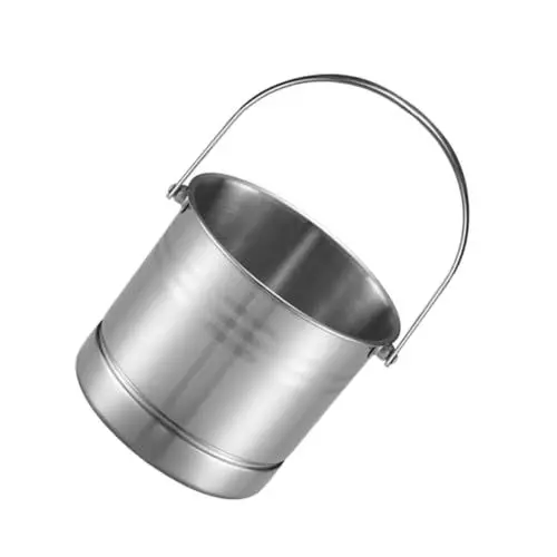 Produktbild: COLLBATH 1stk Eiskübel Aus Edelstahl Flaschenkühleimer Kühleimer Für Schnapsflaschen Kühlender Weinkübel Bier Eiskübel Isolierender Eiskübel Eishalter Getränkeeimer Silver Rostfreier Stahl