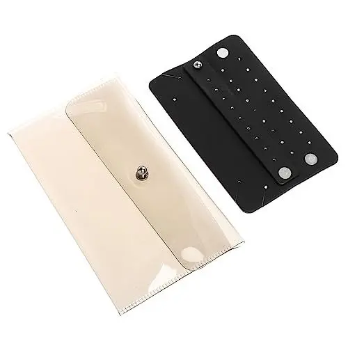 Produktbild: ROMISBABA 1stk Schmuckbeutel Tragbare Schmucktasche Schmuckhalter Mit Beutel Aufbewahrungstasche Für Uhren Aufbewahrungsorganisator Für Halsketten Schmuckaufbewahrungshalter Tpu Black