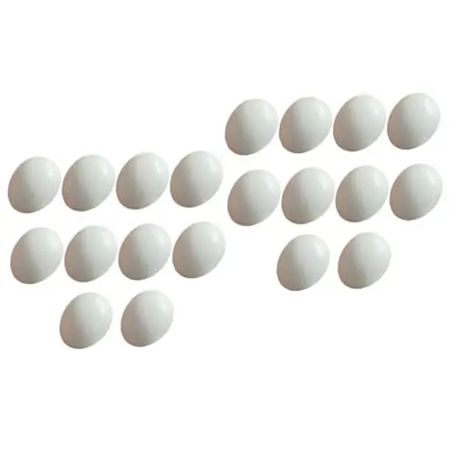 Produktbild: COLLBATH 2sets Künstliche Eier Für Papageien Gefälschte Vogel Eier Dekorative Vogel Käfig Zubehör 10 Stücke * 2