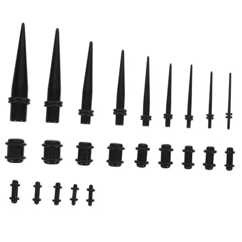 Produktbild: COLLBATH 23 Stücke Teiliges Dehnstäbe für Ohrlöcher Edelstahl Ohr Expander für Industrial Piercing Verschiedene Größen Inkl Praktischer