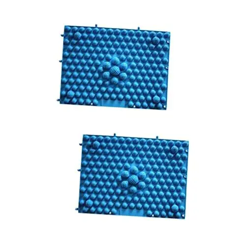 Produktbild: COLLBATH 2St Akupunkturmatte Fußmatte für das Gesundheitswesen Fußmassage-Gehplatte Zirkulations-Reflexzonenmatte Kissen Zehe akupressurmatte massagematte Fußmassageplatte Kieselmatte Blue