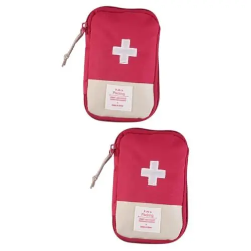 Produktbild: COLLBATH 2St Erste-Hilfe-Tasche aufbewahrungssack storage pockets medizinkasten medikamentenkiste storage bags Mikro Notfall Auto medikamententasche medizinische Aufbewahrungstasche rot