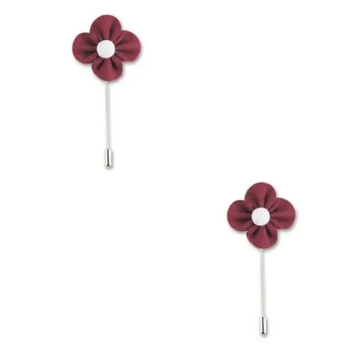 Produktbild: COLLBATH 2 Stücke Männer Kragen Revers Blume Brosche Hemd Brosche Herren Krawatte Brosche Pin Blume Boutonniere