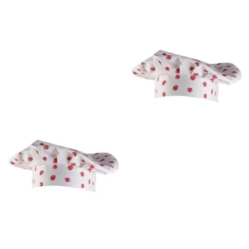 Produktbild: COLLBATH 2 Stück Kochmütze Für Kinder Baumwolle Kochmütze Dicke Kochkleidung Leuchtendes Erdbeer-Design Für Kochunterricht