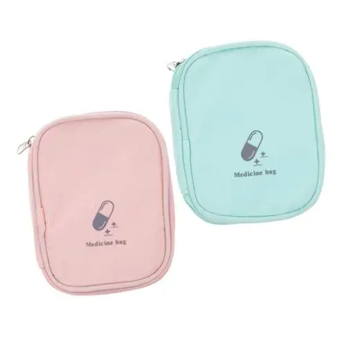 Produktbild: COLLBATH Reiseapotheke 2st Reise-pflegetasche Klarer Pillenhalter Reisen Erste-hilfe-taschen Mit Reißverschluss Pillenbeutel Notfallpakete Notfallkit Wanderapotheke Beutel Für Kleinigkeiten Polyester