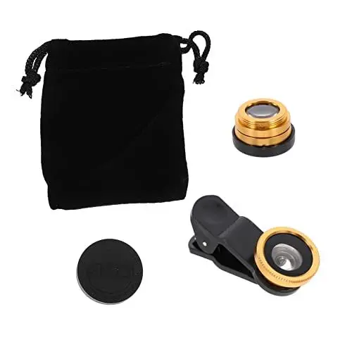 Produktbild: COLLBATH Fischaugen- Weitwinkel- Und Makro-telefonkamera-objektiv-Set – 2 Sets Mit Tasche Und Universalclip