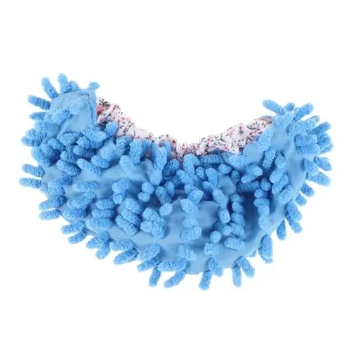 Produktbild: COLLBATH 2 Stk Schuhe wischen waschbare putzschuhe Schuhreinigung Reinigungsmittel putzsachen Staubtücher zum Reinigen Staubwischer Hausschuhe Bodenwischer Hausschuhe Staubsaugerschuhe Blue