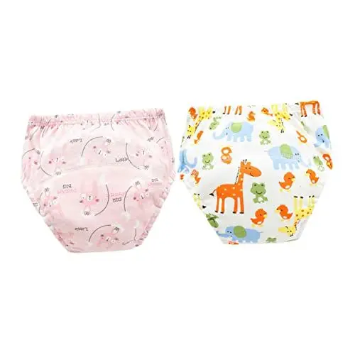 Produktbild: COLLBATH 2 Stück Atmungsaktive Babywindeln Aus Baumwolle Waschbare Stoffwindeln Auslaufsicher Größe M Zufälliger Stil