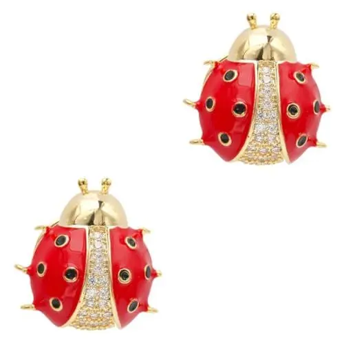 Produktbild: COLLBATH 2st Brosche Mini Brustnadel Für Frauen Halskette Abs Autozubehör Für Marienkäfer-geldbörsenanhänger Broch Marienkäfer Schlüsselanhänger Spinne Broschüren Karikatur Mantel Golden