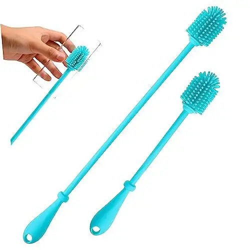 Produktbild: COLLBATH Babyflaschenbürste 2er-pack Silikon Spülmaschinenfest Für Wasserflaschen Leicht Zu Reinigen