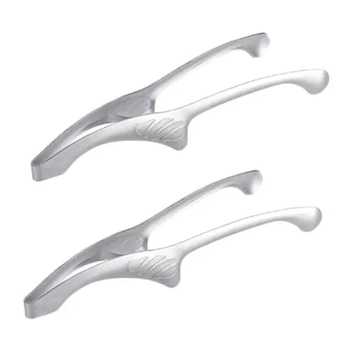 Produktbild: COLLBATH 2st Holzkohlegrill Im Freien Sandwichzange Kochzange Camping-food-clip Obstzange Snack-zange -servierzange Grillclip Steakklemme Außengrill Silver Rostfreier Stahl