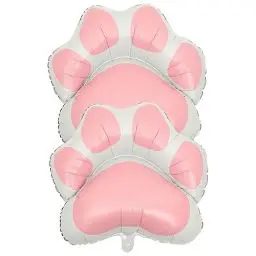 Produktbild: COLLBATH 2st Hundepfoten-modellierballons Welpenpfotenballon Hundepfote Ballon Tischdekoration Heliumballons in Pfotenform Festivalballon Haustiere Aluminiumfolie Modellieren Geschenk Rosa