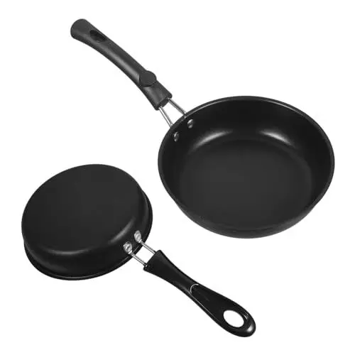 Produktbild: COLLBATH 2stücke Mini Antihaft Omelette Pfanne Für Induktionsherde Und Gasherde Für Zubereitung Von Eiern Und Pfannkuchen Gesundes Kochgeschirr Ergonomisches Design