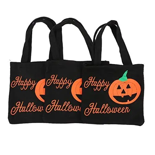 Produktbild: COLLBATH Halloween-geschenktasche 3 Stück Vliesstoff Süßigkeitentasche Aufbewahrungstasche Für Leckereien Schwarz Leicht Bequem Festlich