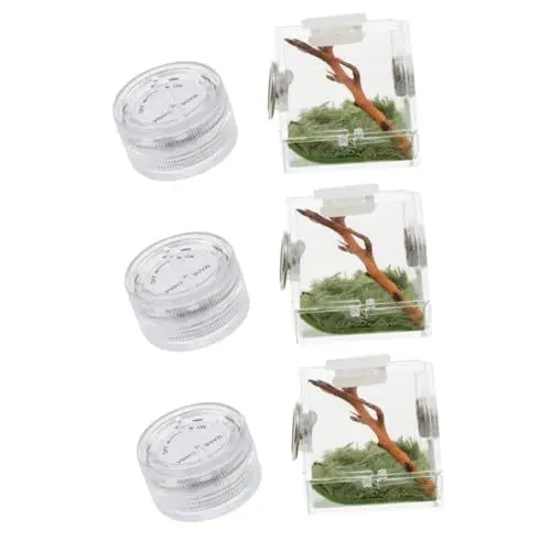 Produktbild: COLLBATH 3 Stücke Box Springenden Spinne Käfig Lagerung Fall Spinne Lebensraum Box Mit Einfache Reinigung