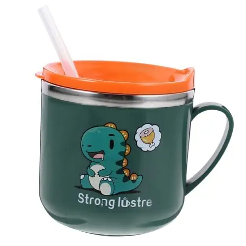 Produktbild: COLLBATH 3st Schnabeltasse Trinkbecher Für Babys Babywasserflasche Milchflasche Kinderbecher Kein Verschütten -trinkbecher Trinkflasche Kleinkind Green 316 Edelstahl Auskleidung