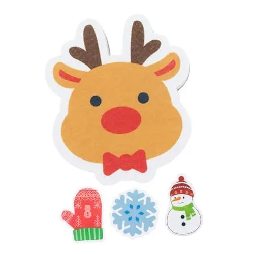 Produktbild: COLLBATH 4-teiliges Weihnachtsschwamm-Set Für Die Küche Geschirrspülschwamm-Set Niedliches Geschirrspülschwamm Wiederverwendbare Reinigungsschwämme