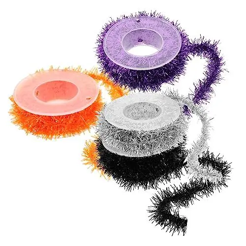 Produktbild: COLLBATH Beleuchtete Lametta-Girlande Halloween- 4 Rollen Für Dekorationen Im Homeoffice Und Klassenzimmer