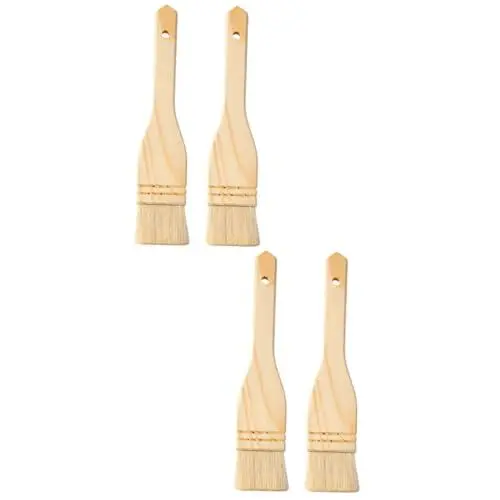 Produktbild: COLLBATH 4 Stück Grillbürste bbrush bürstchen grillzubehã¶r Grillen zubehör BBQ zubehör BBQ Brush Speiseölpinsel Backpinsel zum Kochen BBQ-Sauce-Pinsel Grillpinsel Butterpinsel Holz