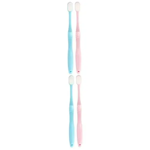 Produktbild: COLLBATH 4 Stück Nano Ultrafeine Weiche Zahnbürste Zahnbürsten Für Kinder Nano-zahnbürste Kinderzahnbürste Tragbare Zahnbürste Zahnfleischpflege Zahnbürste Normale Zahnbürste Handzahnbürste