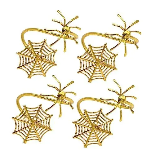 Produktbild: COLLBATH Serviettenschnalle Aus Metall 4 Stück Halloween Dekorative Serviette Für Heimdekoration Bankett Und Party