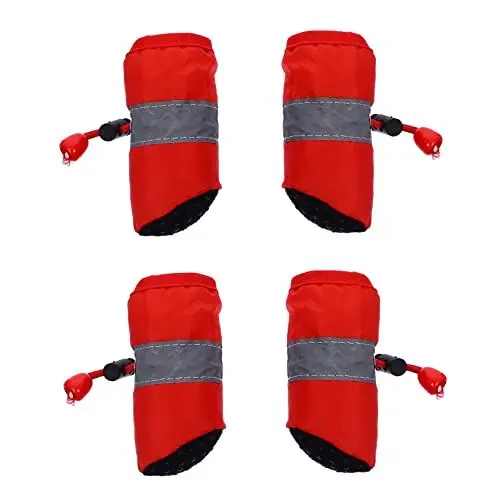 Produktbild: COLLBATH Weihnachts-Hundeschuhe 4 Paar Haustierschuhe Winterpfotenschutz rutschfeste Hundestiefel