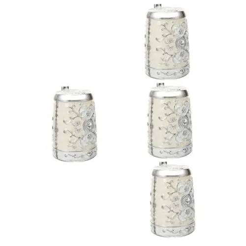 Produktbild: COLLBATH 4 Stück Automatische Zahnstocherhalter-Box Zahnstocherspender Vom Presstyp Kompaktes Design Einfach Zu Verwenden Für Zuhause Und Restaurants Robustes Material