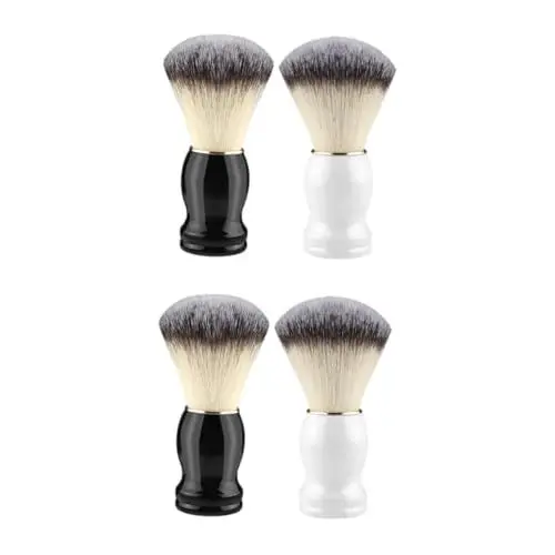 Produktbild: COLLBATH 4 Teiliges Herren Rasierpinsel Nackenwedel Rasiergerät Für Männer Friseursalon Rasierpinsel Rasierzubehör Herren Schnurrbart Rasierpinsel Herren Rasierset Herren