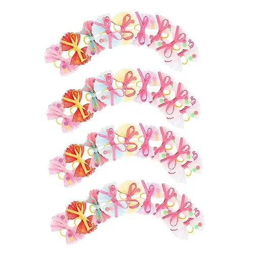 Produktbild: COLLBATH 50 Stück Haustierkopfblume Pflegebögen Welpe verbeugt Sich süßer Welpe Bowknot zarte Pflegeschleifen hundebuch hundebücher entzückende Pflegeschleifen schöne Welpenbögen Stoff