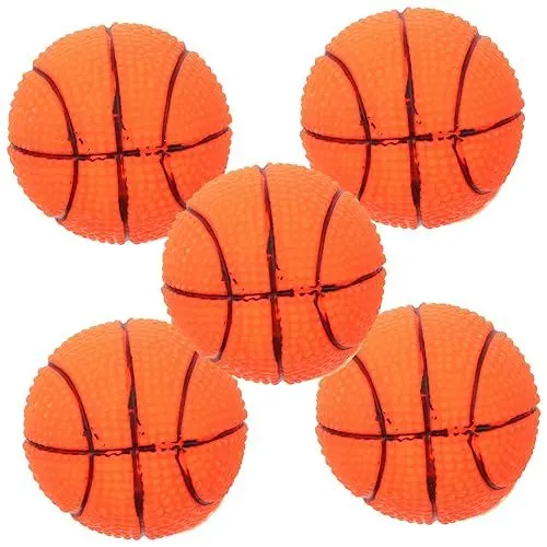 Produktbild: COLLBATH Hundespielzeug Lustiges Hundespielzeug Klein Quietschend 5 Stück Basketball Für Hunde Hundebasketball