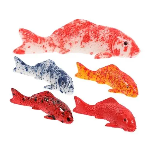 Produktbild: COLLBATH 5Stücke Künstliche Fischfiguren Realistische Schwimmende Dekoration für Aquarien Fake Fish für Fischteich und Wohnraum Kompakte Aquarium Deko