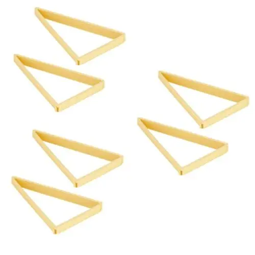 Produktbild: COLLBATH 3 Sets Realistisches Croissant-brot-backwerkzeug Aus Kunststoff Für Die Küche Praktisches Dreieckiges Design Khaki 2 Stück * 3