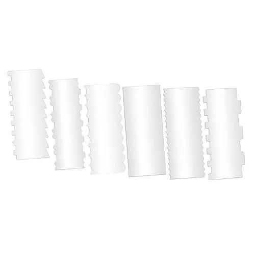 Produktbild: COLLBATH 6-teiliges Kuchenschaber-set Aus Acryl Kuchenglasur-glätter Zum Backen Von Dekorationen Glasur-glätter-werkzeug Antihaft-design Zum Dekorieren Von Kuchen