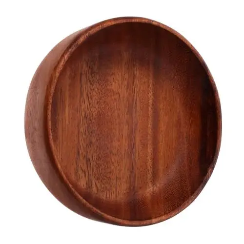 Produktbild: COLLBATH Akazien Obstteller Nüsse Teller Holz Schreibtisch Tablett Dekoratives Holztablett Holztabletts Für Die Dekoration Holzteller Heim Couchtisch Obsttablett Holzteller Für