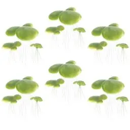 Produktbild: COLLBATH 18Stücke Künstliche Entengrütze für Aquarien Schwimmende Plastikpflanzen Dekoration für Fischbecken Falsche Wasserpflanzen Grüne Aquarienpflanzen Dekorative Wasserpflanzen für Fische