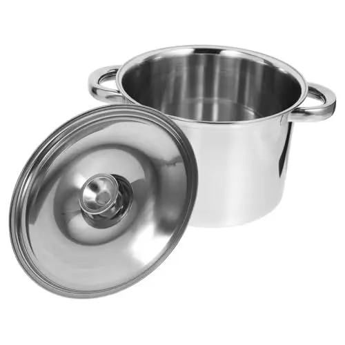 Produktbild: COLLBATH Bedeckter Suppentopf Ramyun-hot-pot Suppe Nudeln Induktionskochtöpfe Großer Bronzener Topf Topfsuppe Kochtopf Für Die Küche Soßenpfannen Mit Deckel Rostfreier Stahl Silver