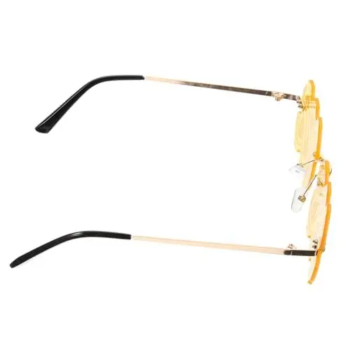 Produktbild: COLLBATH Lustige Sonnenbrille Brille Mit Gelbem Linsenrahmen Für Damen Party- Und Strandaccessoire