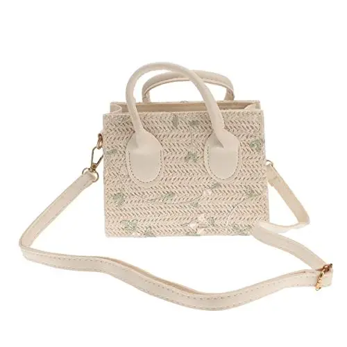 Produktbild: COLLBATH Gewebte Tragetasche Hobo-tasche Große Kapazität Schultertasche Tragbare Tasche Für Frauen Stroh-strandtasche