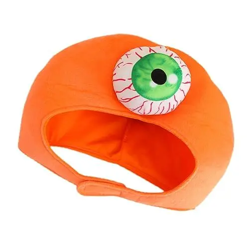 Produktbild: COLLBATH Halloween-kürbishut Neuartige Kopfbedeckungen Lustiges Kürbiskostüm Gruselige Kopfbedeckung Lustiger Kürbishut Maskenkappe Augapfelkappe Dekorativer Hut Karikatur Pp Baumwolle