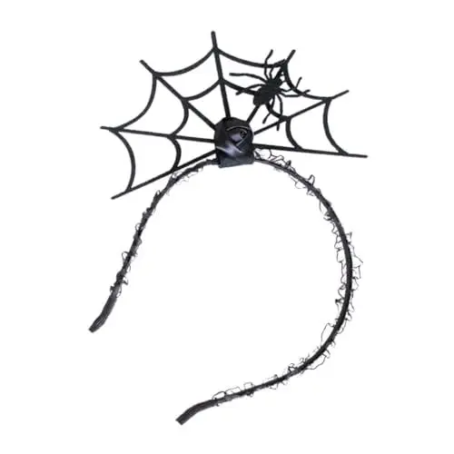 Produktbild: COLLBATH Halloween-stirnband Mit Spinnennetz Und Geistermotiv Haarband Für Kostüm-accessoires Einfach Zu Tragen