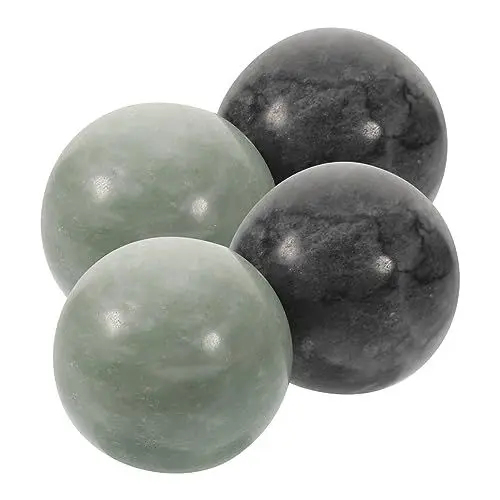 Produktbild: COLLBATH 2sätze Marmor Handmassagebälle Fitness Massagebälle Zur Muskelentspannung Und Handübung Für Stressabbau Und Therapie Aus Hochwertigem Marmor