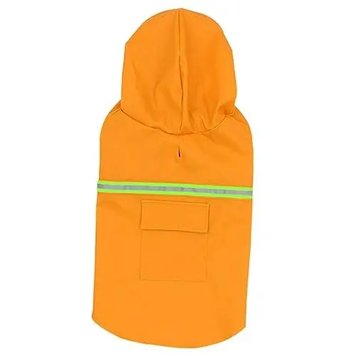 Produktbild: COLLBATH Hund Regenmantel Haustierregenmäntel für Hunde Hunderegenmäntel für mittelgroße Hunde Hundeanzug hunderegenmantel Hunde regencape Hundebedarf Sicherheits-Regenmantel Nylon Orange